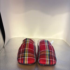 Plaid Red Women's Flats